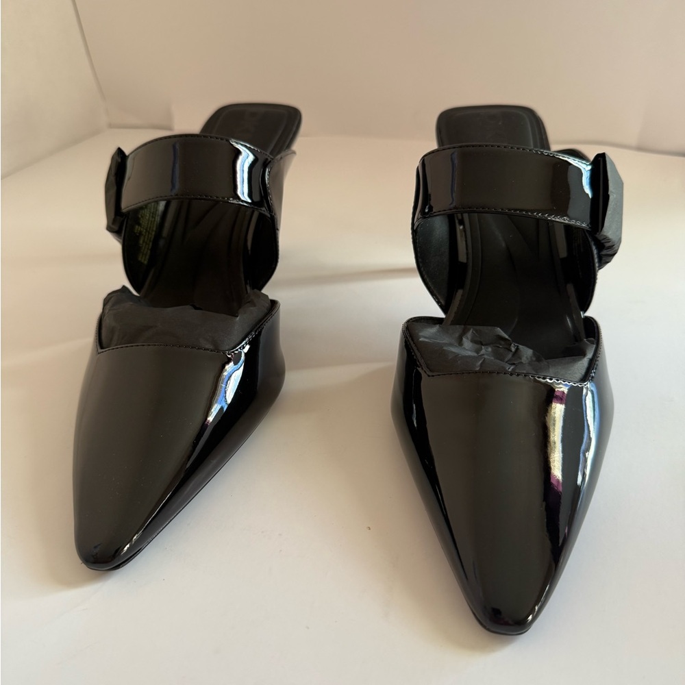 Nine West NARDIN Black Patent Mule Pump Heels New Women’s Size 11